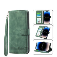 Load image into Gallery viewer, Dierfeng Dream Line TPU + PU  Leather Phone Case, For iPhone 14, For iPhone 14 Plus, For iPhone 14 Pro, For iPhone 14 Pro Max, For iPhone 13, For  iPhone 13 mini, For iPhone 13 Pro, For iPhone 13 Pro Max