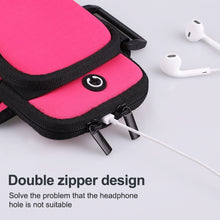 Load image into Gallery viewer, Zipper Double Pocket Multi Function Sports Arm Bag with Earphone Hole