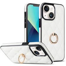 Load image into Gallery viewer, Rhombic PU Leather Phone Case with Ring Holder, For iPhone 14, For iPhone 14 Plus, For iPhone 14 Pro, For iPhone 14 Pro Max, For iPhone 13 mini, For iPhone 13