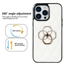 Load image into Gallery viewer, Rhombic PU Leather Phone Case with Ring Holder, For iPhone 13 Pro, For iPhone 13 Pro Max, For iPhone 12 mini, For iPhone 12 / 12 Pro, For iPhone 12 Pro Max, For iPhone 11