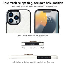 Load image into Gallery viewer, Rhombic PU Leather Phone Case with Ring Holder, For iPhone 13 Pro, For iPhone 13 Pro Max, For iPhone 12 mini, For iPhone 12 / 12 Pro, For iPhone 12 Pro Max, For iPhone 11