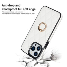 Load image into Gallery viewer, Rhombic PU Leather Phone Case with Ring Holder, For iPhone 13 Pro, For iPhone 13 Pro Max, For iPhone 12 mini, For iPhone 12 / 12 Pro, For iPhone 12 Pro Max, For iPhone 11