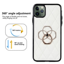 Load image into Gallery viewer, Rhombic PU Leather Phone Case with Ring Holder, For iPhone 11 Pro, For iPhone 11 Pro Max, For iPhone X / XS, For iPhone XR, For iPhone XS Max, For iPhone SE 2020 / SE 2022 / 7 / 8