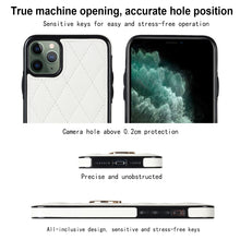 Load image into Gallery viewer, Rhombic PU Leather Phone Case with Ring Holder, For iPhone 11 Pro, For iPhone 11 Pro Max, For iPhone X / XS, For iPhone XR, For iPhone XS Max, For iPhone SE 2020 / SE 2022 / 7 / 8