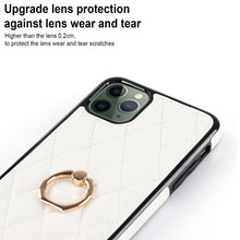 Load image into Gallery viewer, Rhombic PU Leather Phone Case with Ring Holder, For iPhone 11 Pro, For iPhone 11 Pro Max, For iPhone X / XS, For iPhone XR, For iPhone XS Max, For iPhone SE 2020 / SE 2022 / 7 / 8