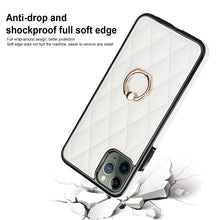 Load image into Gallery viewer, Rhombic PU Leather Phone Case with Ring Holder, For iPhone 11 Pro, For iPhone 11 Pro Max, For iPhone X / XS, For iPhone XR, For iPhone XS Max, For iPhone SE 2020 / SE 2022 / 7 / 8