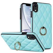 Load image into Gallery viewer, Rhombic PU Leather Phone Case with Ring Holder, For iPhone 11 Pro, For iPhone 11 Pro Max, For iPhone X / XS, For iPhone XR, For iPhone XS Max, For iPhone SE 2020 / SE 2022 / 7 / 8