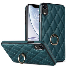 Load image into Gallery viewer, Rhombic PU Leather Phone Case with Ring Holder, For iPhone 11 Pro, For iPhone 11 Pro Max, For iPhone X / XS, For iPhone XR, For iPhone XS Max, For iPhone SE 2020 / SE 2022 / 7 / 8