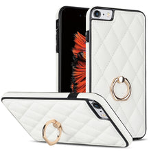 Load image into Gallery viewer, Rhombic PU Leather Phone Case with Ring Holder, For iPhone 11 Pro, For iPhone 11 Pro Max, For iPhone X / XS, For iPhone XR, For iPhone XS Max, For iPhone SE 2020 / SE 2022 / 7 / 8