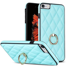 Load image into Gallery viewer, Rhombic PU Leather Phone Case with Ring Holder, For iPhone 11 Pro, For iPhone 11 Pro Max, For iPhone X / XS, For iPhone XR, For iPhone XS Max, For iPhone SE 2020 / SE 2022 / 7 / 8
