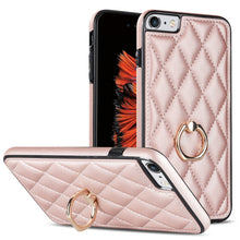Load image into Gallery viewer, Rhombic PU Leather Phone Case with Ring Holder, For iPhone 11 Pro, For iPhone 11 Pro Max, For iPhone X / XS, For iPhone XR, For iPhone XS Max, For iPhone SE 2020 / SE 2022 / 7 / 8