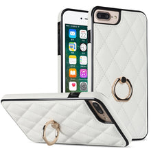 Load image into Gallery viewer, Rhombic PU Leather Phone Case with Ring Holder, For iPhone 7 Plus / 8 Plus