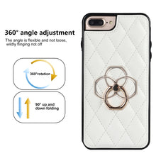 Load image into Gallery viewer, Rhombic PU Leather Phone Case with Ring Holder, For iPhone 7 Plus / 8 Plus