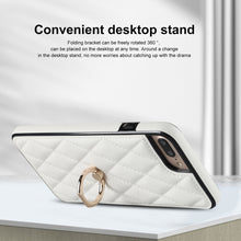 Load image into Gallery viewer, Rhombic PU Leather Phone Case with Ring Holder, For iPhone 7 Plus / 8 Plus