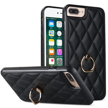 Load image into Gallery viewer, Rhombic PU Leather Phone Case with Ring Holder, For iPhone 7 Plus / 8 Plus
