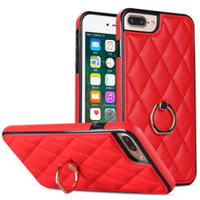 Load image into Gallery viewer, Rhombic PU Leather Phone Case with Ring Holder, For iPhone 7 Plus / 8 Plus