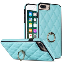 Load image into Gallery viewer, Rhombic PU Leather Phone Case with Ring Holder, For iPhone 7 Plus / 8 Plus