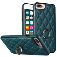 Load image into Gallery viewer, Rhombic PU Leather Phone Case with Ring Holder, For iPhone 7 Plus / 8 Plus