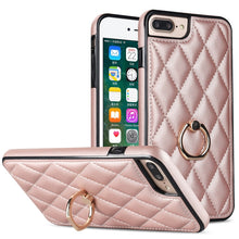 Load image into Gallery viewer, Rhombic PU Leather Phone Case with Ring Holder, For iPhone 7 Plus / 8 Plus