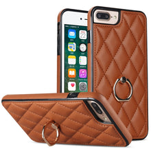 Load image into Gallery viewer, Rhombic PU Leather Phone Case with Ring Holder, For iPhone 7 Plus / 8 Plus