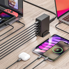 Load image into Gallery viewer, 818H 120W Type-C + USB 6-Ports Desktop Fast Charger, US Plug, UK Plug, EU Plug, AU Plug