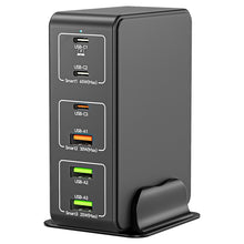 Load image into Gallery viewer, 818H 120W Type-C + USB 6-Ports Desktop Fast Charger, US Plug, UK Plug, EU Plug, AU Plug