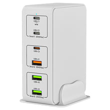 Load image into Gallery viewer, 818H 120W Type-C + USB 6-Ports Desktop Fast Charger, US Plug, UK Plug, EU Plug, AU Plug