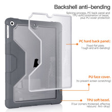 Load image into Gallery viewer, 3-fold TPU Acrylic PC Smart Leather Tablet Case, For iPad 10.2 2019 / 10.2 2020 / 10.2 2021
