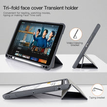 Load image into Gallery viewer, 3-fold TPU Acrylic PC Smart Leather Tablet Case, For iPad 10.2 2019 / 10.2 2020 / 10.2 2021