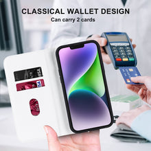 Load image into Gallery viewer, Rhombic MagSafe RFID Anti-Theft Wallet Leather Phone Case, For iPhone 14, For iPhone 14 Plus, For iPhone 14 Pro, For iPhone 14 Pro Max, For iPhone 13 mini, For iPhone 13