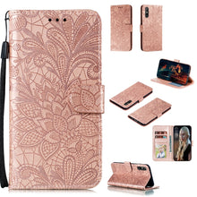 Load image into Gallery viewer, Lace Flower Embossing Pattern Horizontal Flip Leather Case , with Holder &amp; Card Slots &amp; Wallet &amp; Photo Frame &amp; Lanyard, For Huawei Enjoy 10e, For Xiaomi Redmi K30 Pro, For Xiaomi Redmi Note 9 Pro, For Xiaomi Redmi Note 9 Pro Max, For Xiaomi Redmi Note ...
