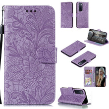 Load image into Gallery viewer, Lace Flower Embossing Pattern Horizontal Flip Leather Case , with Holder &amp; Card Slots &amp; Wallet &amp; Photo Frame &amp; Lanyard, For Huawei Enjoy 10e, For Xiaomi Redmi K30 Pro, For Xiaomi Redmi Note 9 Pro, For Xiaomi Redmi Note 9 Pro Max, For Xiaomi Redmi Note ...