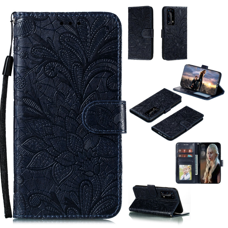 Lace Flower Embossing Pattern Horizontal Flip Leather Case , with Holder & Card Slots & Wallet & Photo Frame & Lanyard