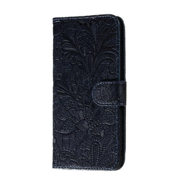 Lace Flower Embossing Pattern Horizontal Flip Leather Case , with Holder & Card Slots & Wallet & Photo Frame & Lanyard
