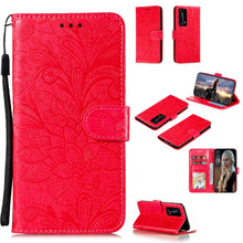 Load image into Gallery viewer, Lace Flower Embossing Pattern Horizontal Flip Leather Case , with Holder &amp; Card Slots &amp; Wallet &amp; Photo Frame &amp; Lanyard