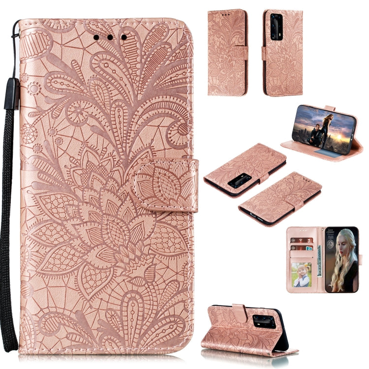 Lace Flower Embossing Pattern Horizontal Flip Leather Case , with Holder & Card Slots & Wallet & Photo Frame & Lanyard