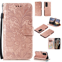 Load image into Gallery viewer, Lace Flower Embossing Pattern Horizontal Flip Leather Case , with Holder &amp; Card Slots &amp; Wallet &amp; Photo Frame &amp; Lanyard