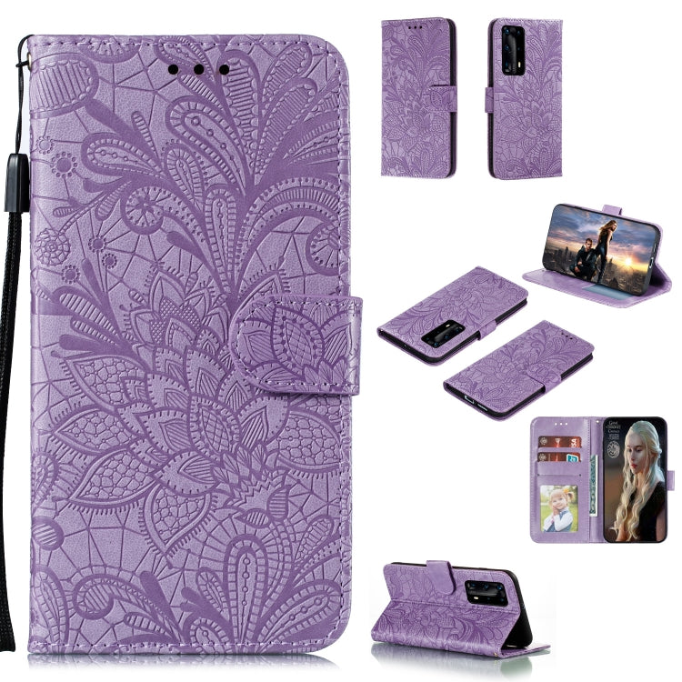 Lace Flower Embossing Pattern Horizontal Flip Leather Case , with Holder & Card Slots & Wallet & Photo Frame & Lanyard
