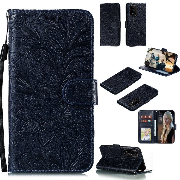 Lace Flower Embossing Pattern Horizontal Flip Leather Case , with Holder & Card Slots & Wallet & Photo Frame & Lanyard