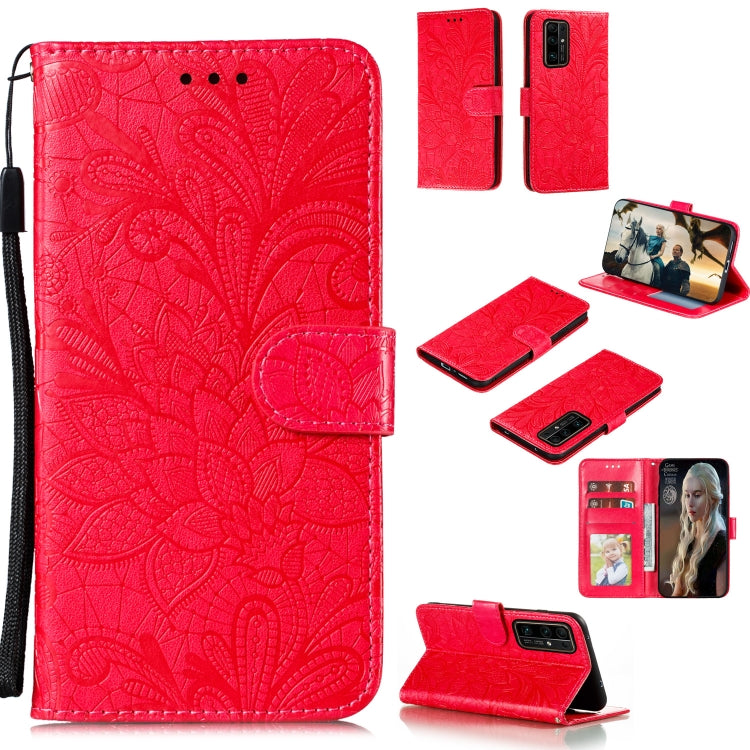 Lace Flower Embossing Pattern Horizontal Flip Leather Case , with Holder & Card Slots & Wallet & Photo Frame & Lanyard