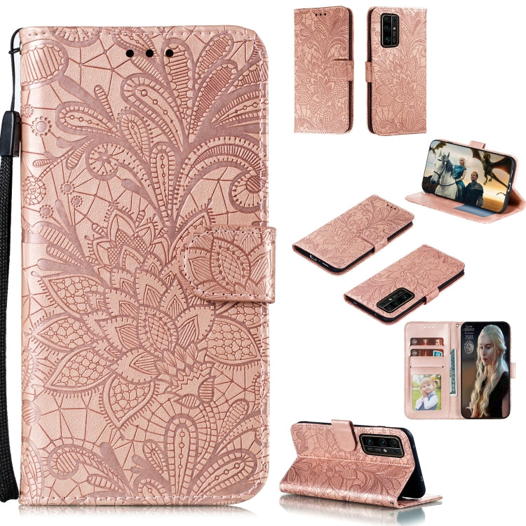 Lace Flower Embossing Pattern Horizontal Flip Leather Case , with Holder & Card Slots & Wallet & Photo Frame & Lanyard