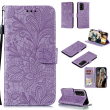 Load image into Gallery viewer, Lace Flower Embossing Pattern Horizontal Flip Leather Case , with Holder &amp; Card Slots &amp; Wallet &amp; Photo Frame &amp; Lanyard