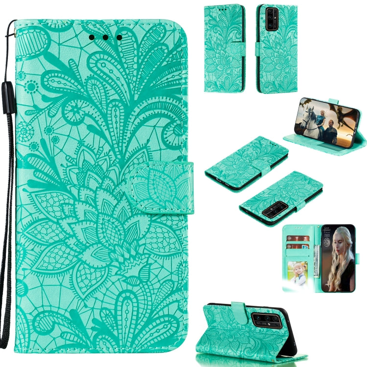 Lace Flower Embossing Pattern Horizontal Flip Leather Case , with Holder & Card Slots & Wallet & Photo Frame & Lanyard