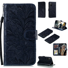 Load image into Gallery viewer, Lace Flower Embossing Pattern Horizontal Flip Leather Case , with Holder &amp; Card Slots &amp; Wallet &amp; Photo Frame &amp; Lanyard
