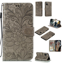 Load image into Gallery viewer, Lace Flower Embossing Pattern Horizontal Flip Leather Case , with Holder &amp; Card Slots &amp; Wallet &amp; Photo Frame &amp; Lanyard