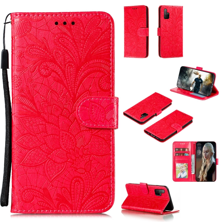 Lace Flower Embossing Pattern Horizontal Flip Leather Case , with Holder & Card Slots & Wallet & Photo Frame & Lanyard