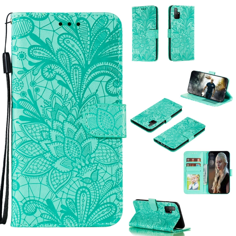 Lace Flower Embossing Pattern Horizontal Flip Leather Case , with Holder & Card Slots & Wallet & Photo Frame & Lanyard