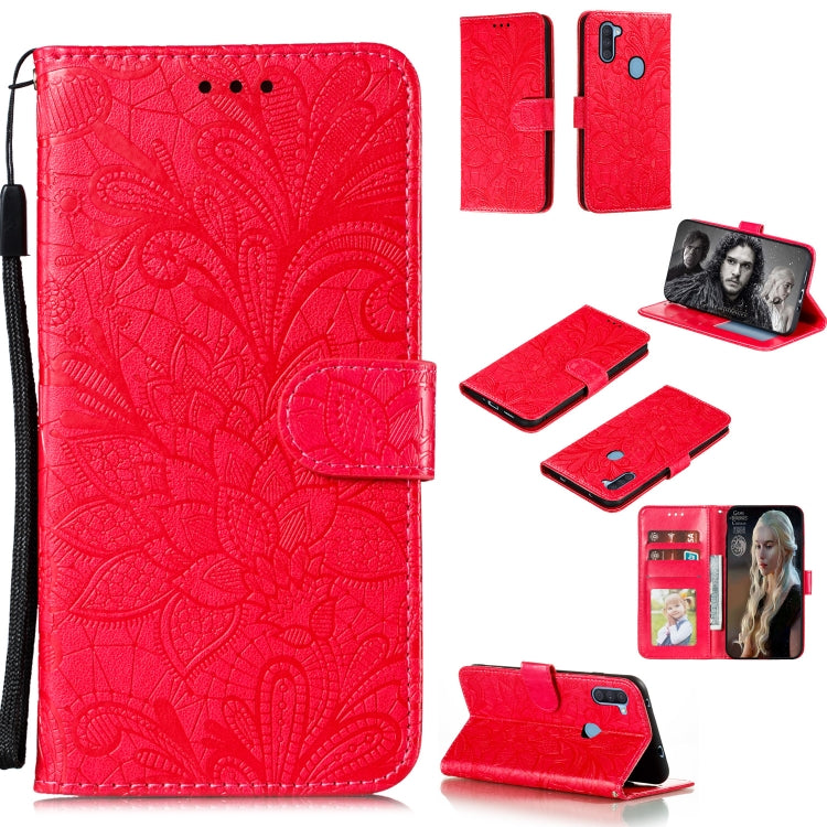 Lace Flower Embossing Pattern Horizontal Flip Leather Case , with Holder & Card Slots & Wallet & Photo Frame & Lanyard
