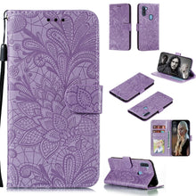 Load image into Gallery viewer, Lace Flower Embossing Pattern Horizontal Flip Leather Case , with Holder &amp; Card Slots &amp; Wallet &amp; Photo Frame &amp; Lanyard