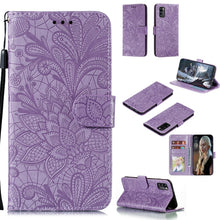 Load image into Gallery viewer, Lace Flower Embossing Pattern Horizontal Flip Leather Case , with Holder &amp; Card Slots &amp; Wallet &amp; Photo Frame &amp; Lanyard